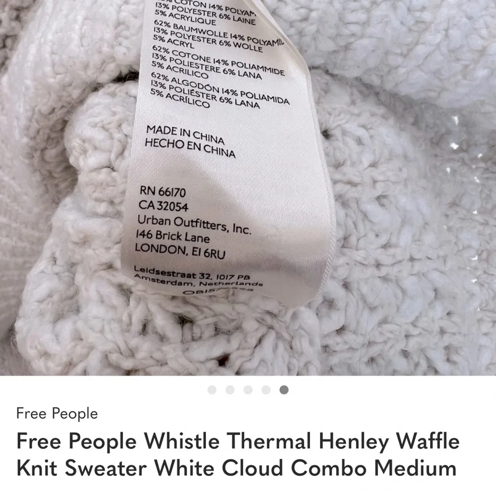 Free People White Knit Cardigan Sweater